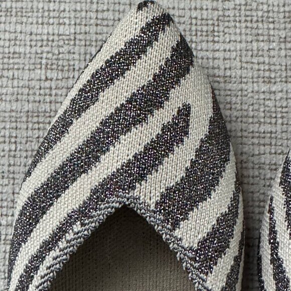 Rothy’s Women’s Shimmery Zebra Print Ballet Flats – Size 6.5 - Picture 8 of 8